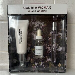 Ariana Grande God Is A Woman Skincare Trio - White and Silver